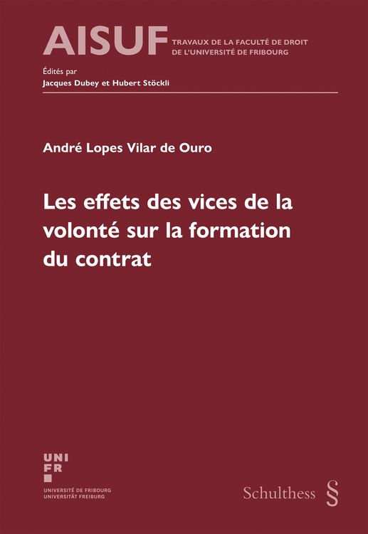 Produktbild: Les effets des vices de la volont&eacute; sur la formation du contrat