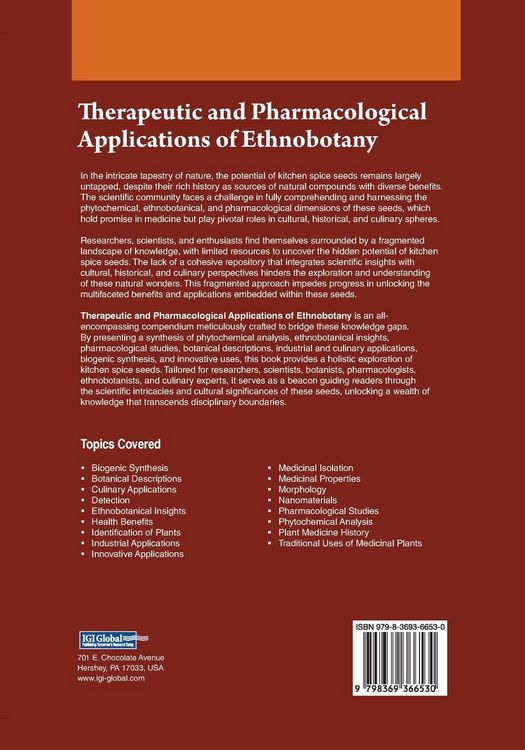 Produktbild: Therapeutic and Pharmacological Applications of Ethnobotany