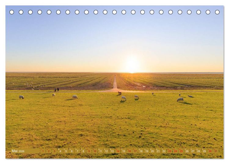 Produktbild: Einmaliges Westerhever (Tischkalender 2026 DIN A5 quer), CALVENDO Monatskalender