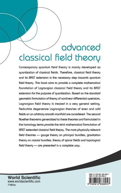 Produktbild: ADVANCED CLASSICAL FIELD THEORY