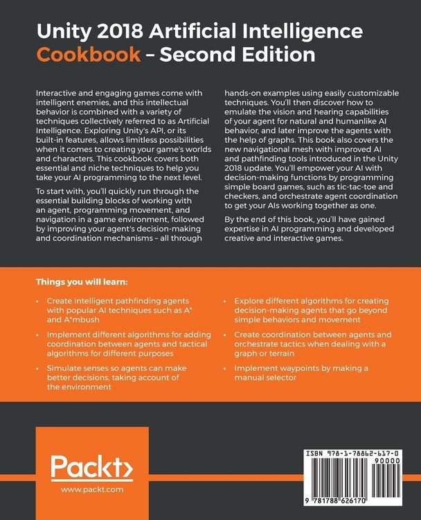 Produktbild: Unity 2018 Artificial Intelligence Cookbook - Second Edition