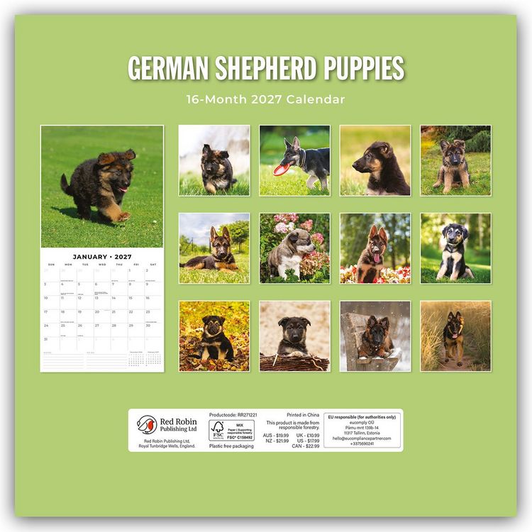 Produktbild: German Shepherd Puppies &ndash; Deutsche Sch&auml;ferhunde Welpen 2027 &ndash; 16-Monatskalender