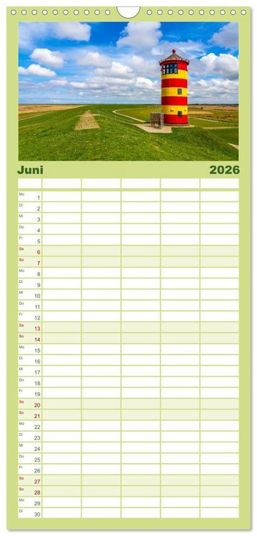 Produktbild: Familienplaner 2026 - Greetsiel und Umzu mit 5 Spalten (Wandkalender, 21 x 45 cm) CALVENDO