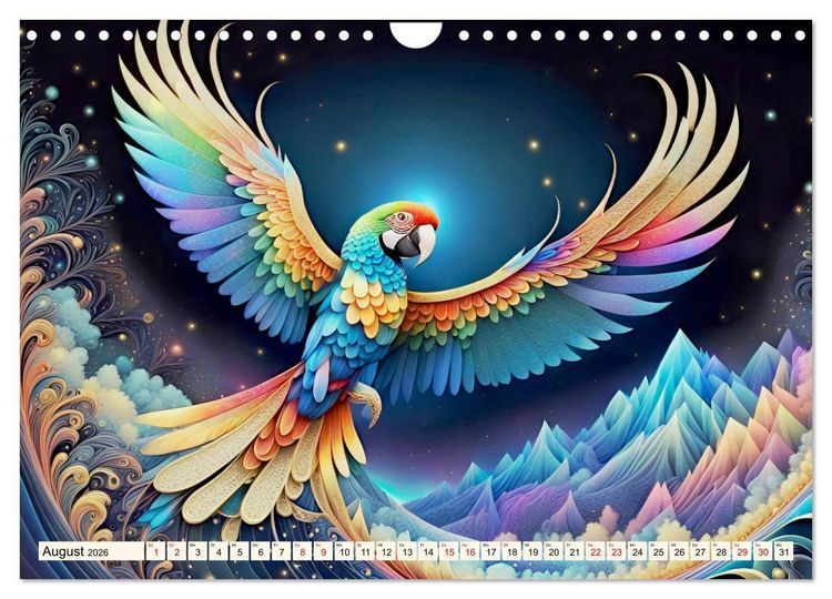 Produktbild: Tiere aus Regenbogenfarben (Wandkalender 2026 DIN A4 quer), CALVENDO Monatskalender