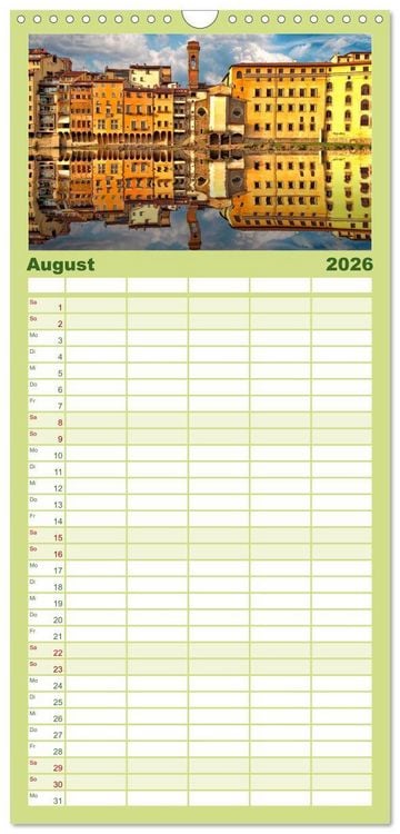 Produktbild: Familienplaner 2026 - Florenz - Sch&ouml;nheit in der Toskana mit 5 Spalten (Wandkalender, 21 x 45 cm) CALVENDO