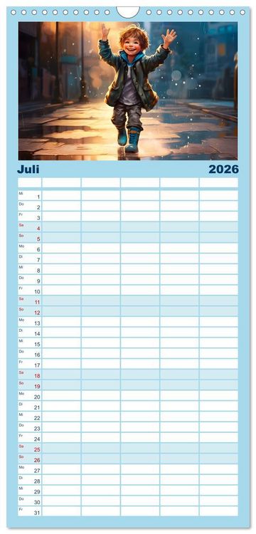Produktbild: Familienplaner 2026 - Magie der Kindheit mit 5 Spalten (Wandkalender, 21 x 45 cm) CALVENDO
