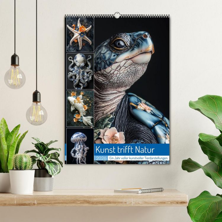 Produktbild: Kunst trifft Natur (Wandkalender 2026 DIN A2 hoch), CALVENDO Monatskalender
