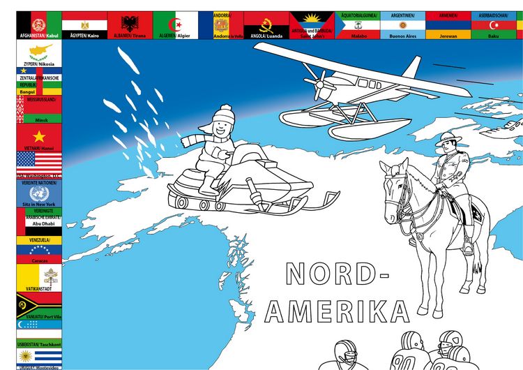 Produktbild: Malkarte Welt Poster