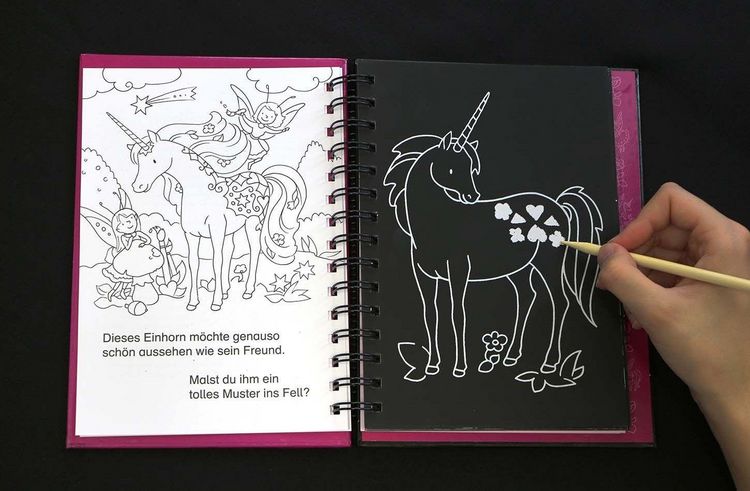 Produktbild: Kreativ-Kratzelbuch: Einh&ouml;rner
