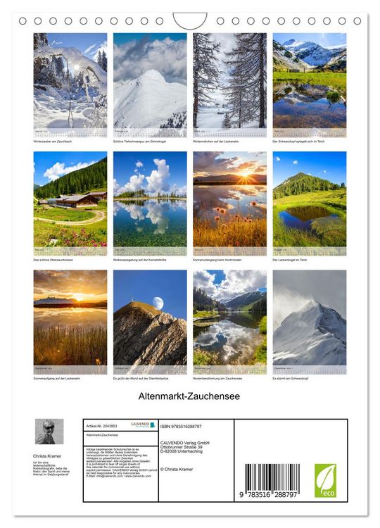 Produktbild: Altenmarkt-Zauchensee (Wandkalender 2026 DIN A4 hoch), CALVENDO Monatskalender