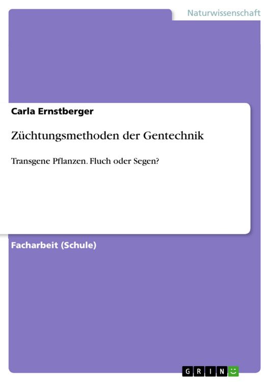 Produktbild: Z&uuml;chtungsmethoden der Gentechnik