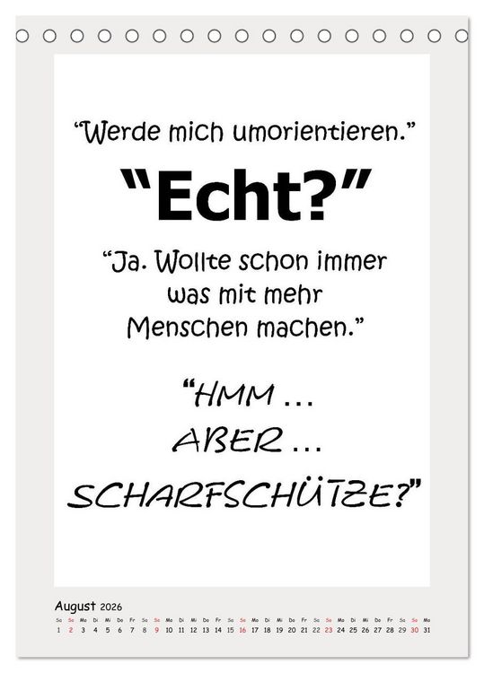 Produktbild: Spr&uuml;chekalender. Witziges f&uuml;rs B&uuml;ro (Tischkalender 2026 DIN A5 hoch), CALVENDO Monatskalender