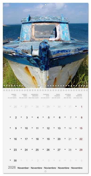Produktbild: Bateaux &eacute;paves (Calendrier mural carr&eacute; 2026 30x30 cm) Calendrier double avec une page pour vos prises de notes