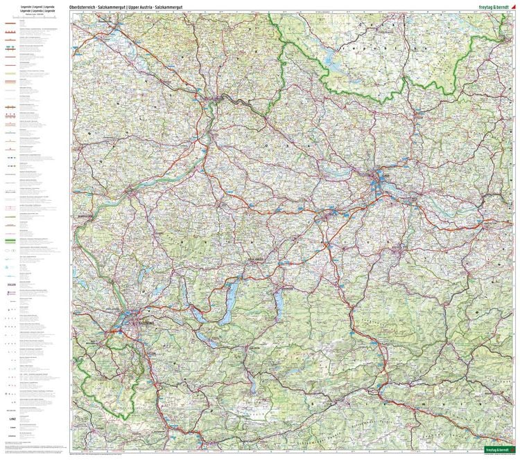 Produktbild: freytag & berndt Stra&szlig;enkarte Ober&ouml;sterreich - Salzkammergut 1:200.000