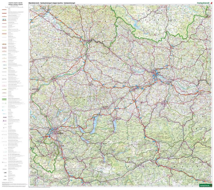 Produktbild: Freytag & berndt Stra&szlig;enkarte Ober&ouml;sterreich - Salzkammergut 1:200.000