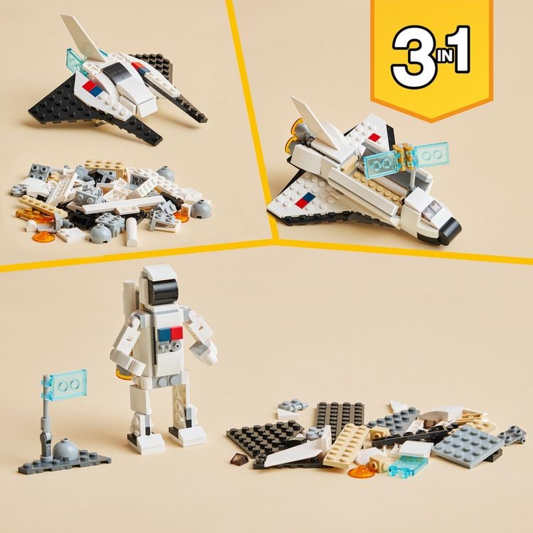 Produktbild: LEGO Creator 3in1 31134 Spaceshuttle und Raumschiff-Spielzeug-Set