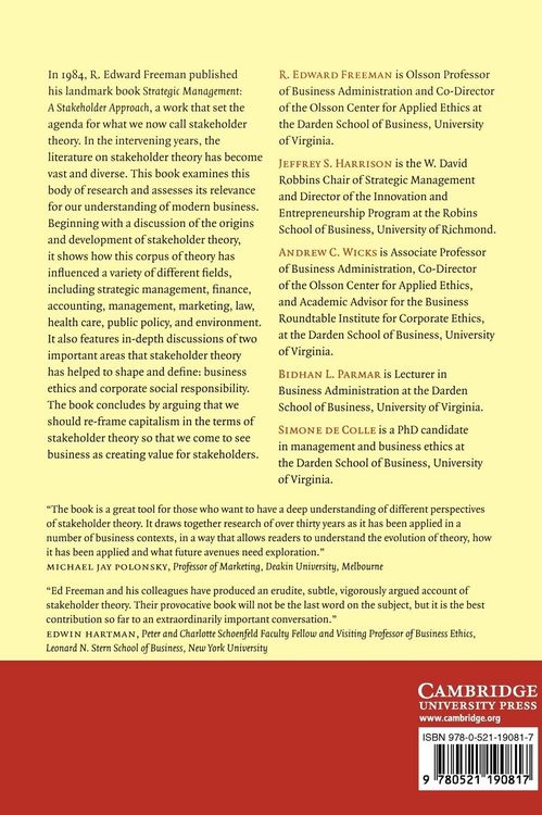Produktbild: Stakeholder Theory