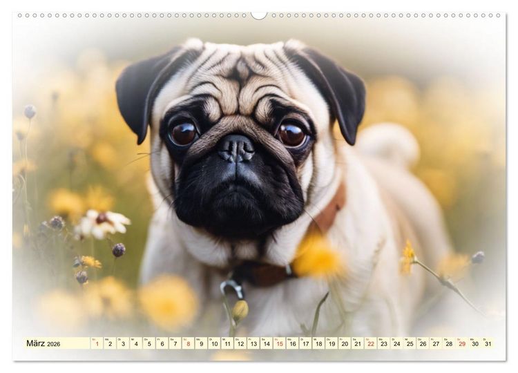 Produktbild: Rasseportraits - Hunde (Wandkalender 2026 DIN A2 quer), CALVENDO Monatskalender