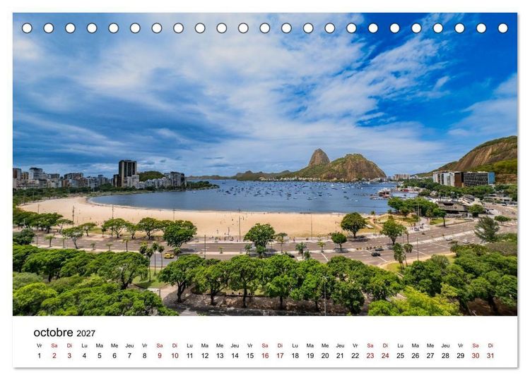 Produktbild: RIO DE JANEIRO Contrastes. Couleurs. Lumi&egrave;re. (Calendrier de bureau 2027 DIN A5 vertical), CALVENDO calendrier mensuel