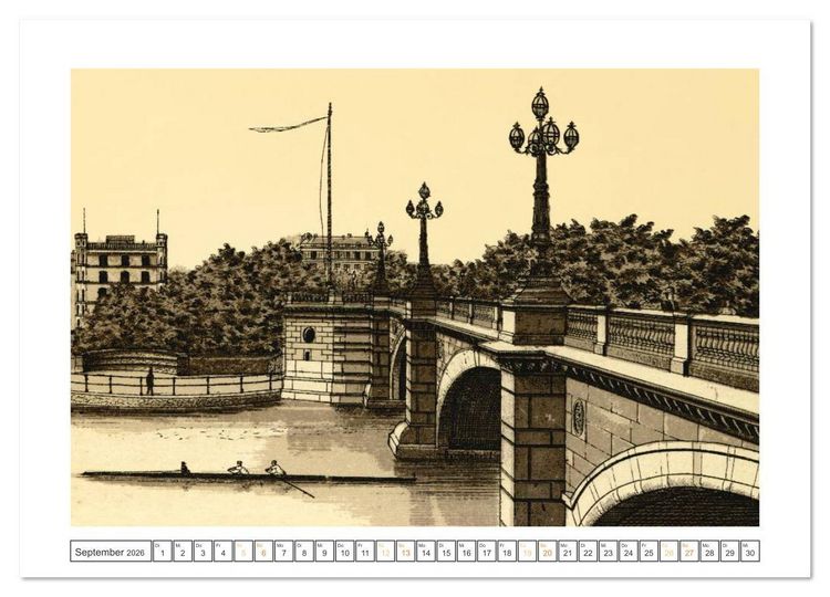 Produktbild: Hamburg: Die Hafenstadt auf historischen Stichen (Wandkalender 2026 DIN A2 quer), CALVENDO Monatskalender