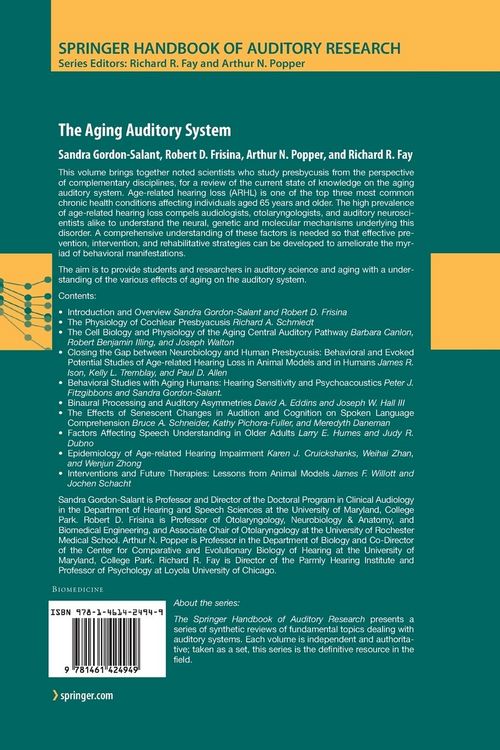 Produktbild: The Aging Auditory System