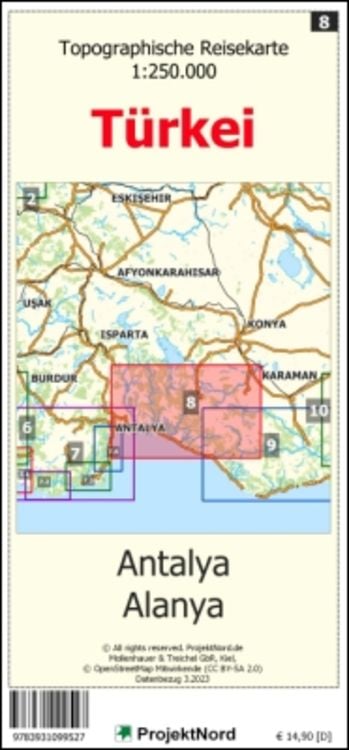 Bild vom Artikel Antalya - Alanya - Topographische Reisekarte 1:250.000 Türkei (Blatt 8) vom Autor Jens Uwe Mollenhauer