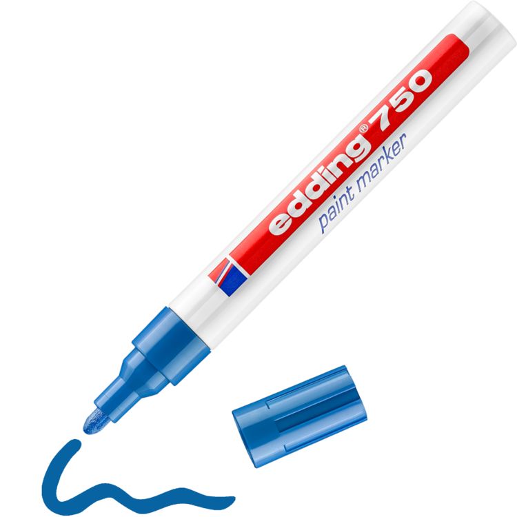 Produktbild: Edding 750 paint marker 4-750003 Lackmarker Blau 2 mm, 4mm
