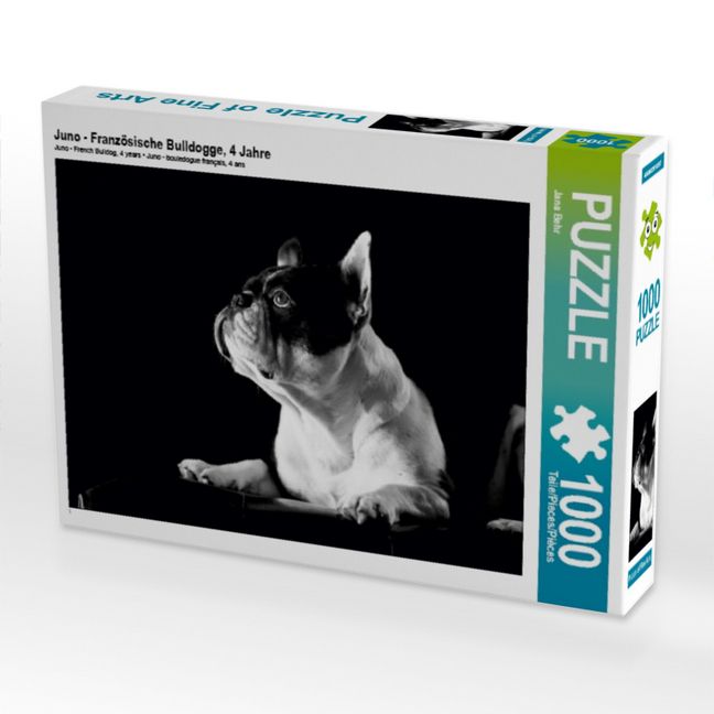 Produktbild: CALVENDO Puzzle Juno - Franz&ouml;sische Bulldogge, 4 Jahre 1000 Teile Puzzle quer | 1000 Teile Lege-Gr&ouml;&szlig;e 64 &times; 48 cm Foto-Puzzle f&uuml;r gl&uuml;ckliche Stunden