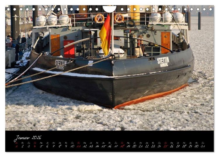 Produktbild: Boote und Schiffe auf Elbe und Ostsee (Wandkalender 2026 DIN A4 quer), CALVENDO Monatskalender