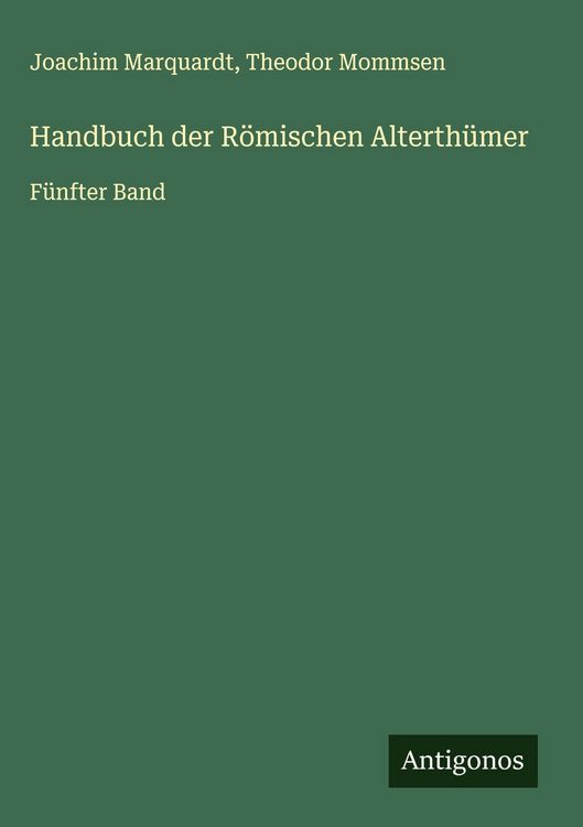 Produktbild: Handbuch der R&ouml;mischen Alterth&uuml;mer