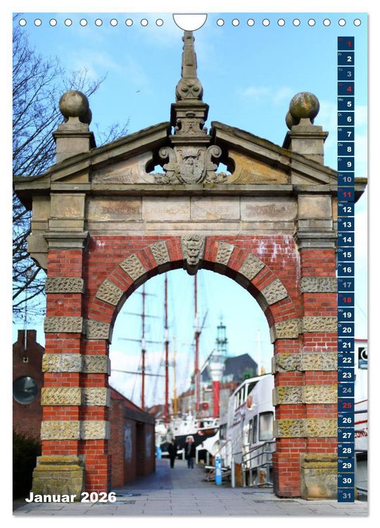 Produktbild: Emden - Sehenswertes der Seehafenstadt (Wandkalender 2026 DIN A4 hoch), CALVENDO Monatskalender