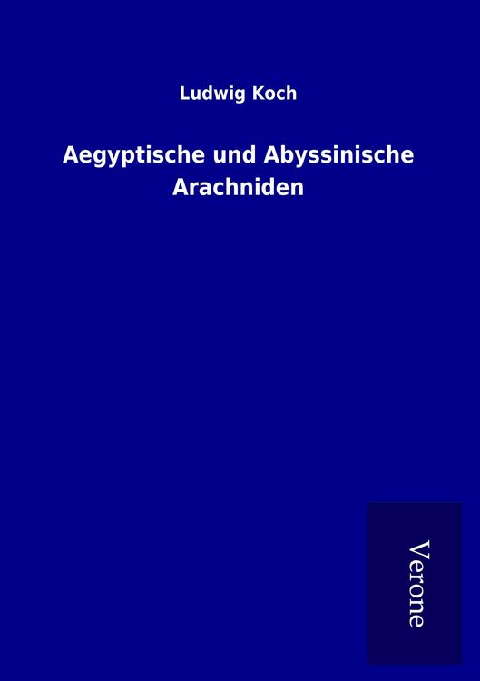 Produktbild: Aegyptische und Abyssinische Arachniden