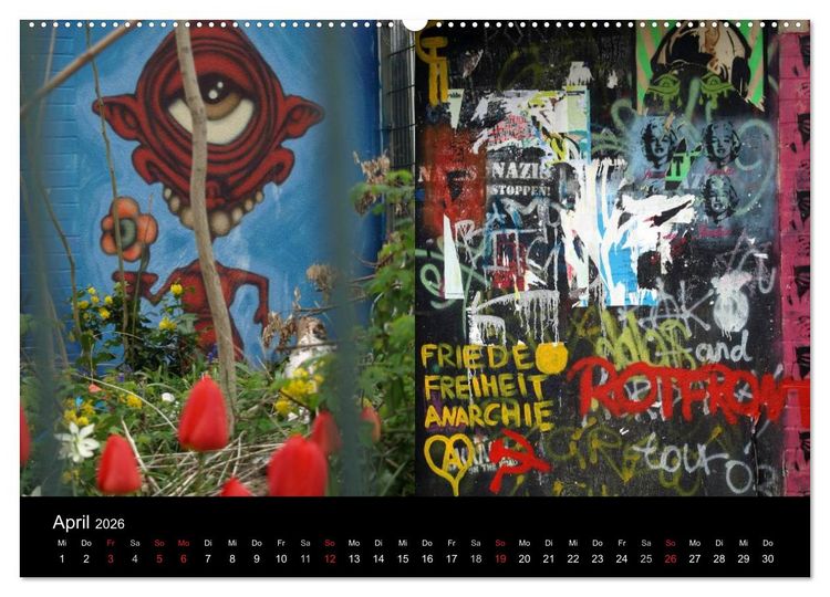 Produktbild: Grafitti 2026 (Wandkalender 2026 DIN A2 quer), CALVENDO Monatskalender
