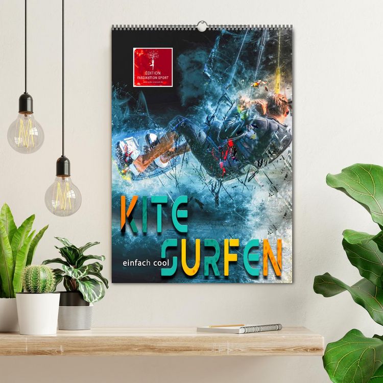 Produktbild: Kitesurfen - einfach cool (Wandkalender 2026 DIN A2 hoch), CALVENDO Monatskalender