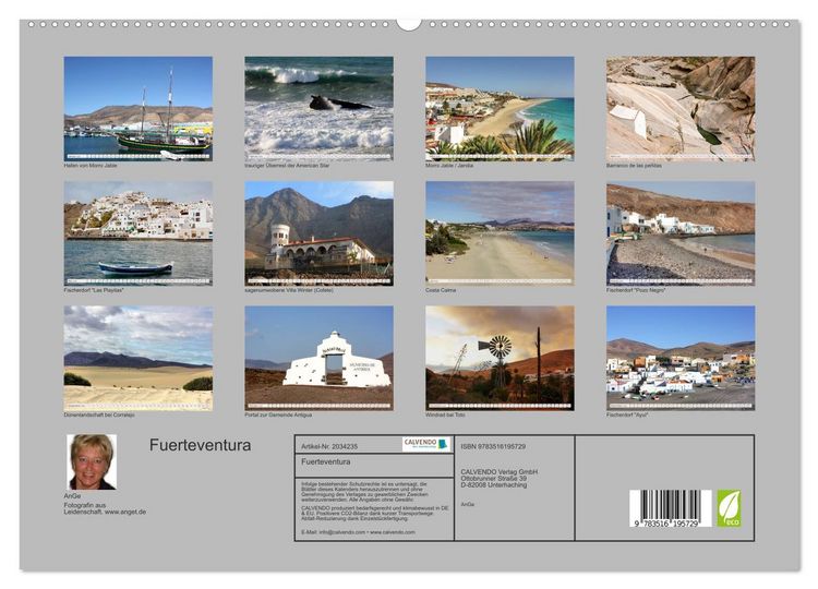 Produktbild: Fuerteventura (hochwertiger Premium Wandkalender 2026 DIN A2 quer), Kunstdruck in Hochglanz