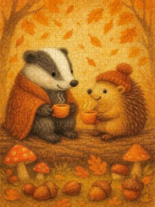 Produktbild: CALVENDO Puzzle Teestunde im Wald | 1000 Teile Lege-Gr&ouml;&szlig;e 64x48cm Foto-Puzzle f&uuml;r gl&uuml;ckliche Stunden
