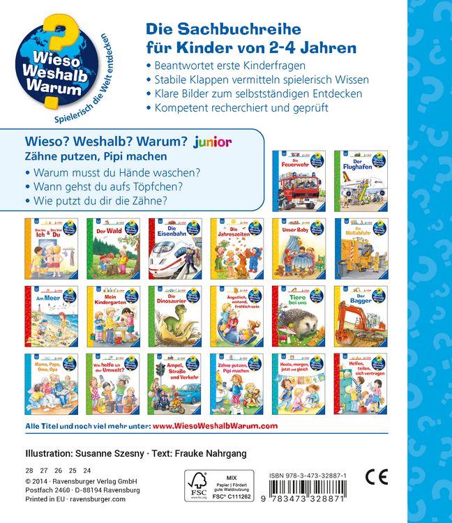 Produktbild: Z&auml;hne putzen, Pipi machen / Wieso? Weshalb? Warum? Junior Band 52