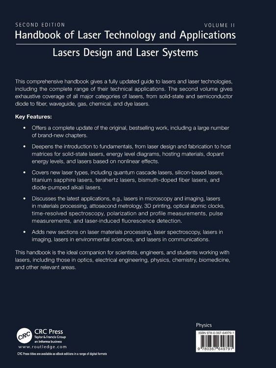 Produktbild: Handbook of Laser Technology and Applications