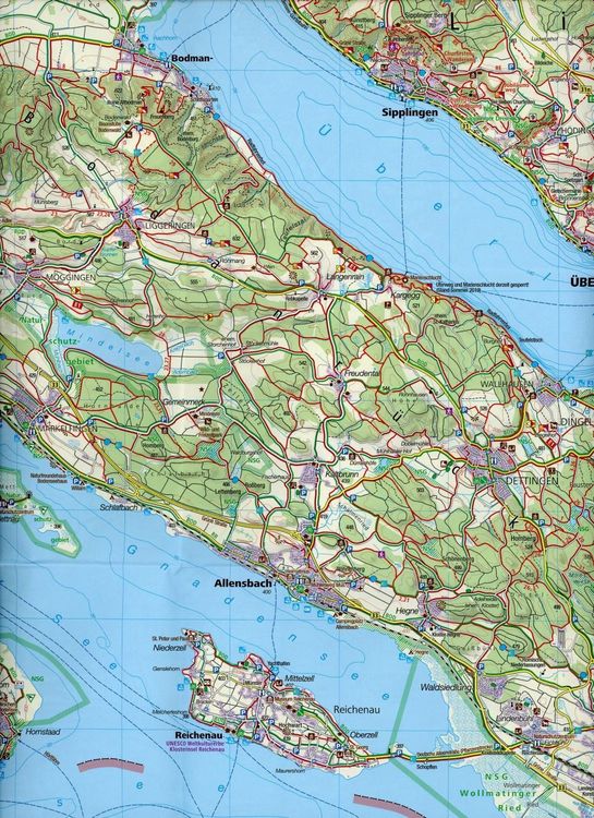 Produktbild: KOMPASS Wanderkarte Hegau Westlicher Bodensee, Schaffhausen, Konstanz, Insel Mainau