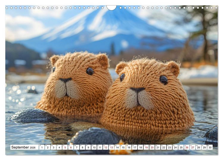 Produktbild: Strick-Safari - Gestrickte Tiere zum Verlieben (Wandkalender 2026 DIN A3 quer), CALVENDO Monatskalender