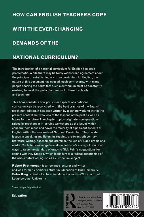 Produktbild: The Challenge of English in the National Curriculum