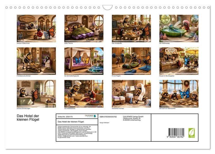 Produktbild: Das Hotel der kleinen Fl&uuml;gel (Wandkalender 2027 DIN A3 quer), CALVENDO Monatskalender