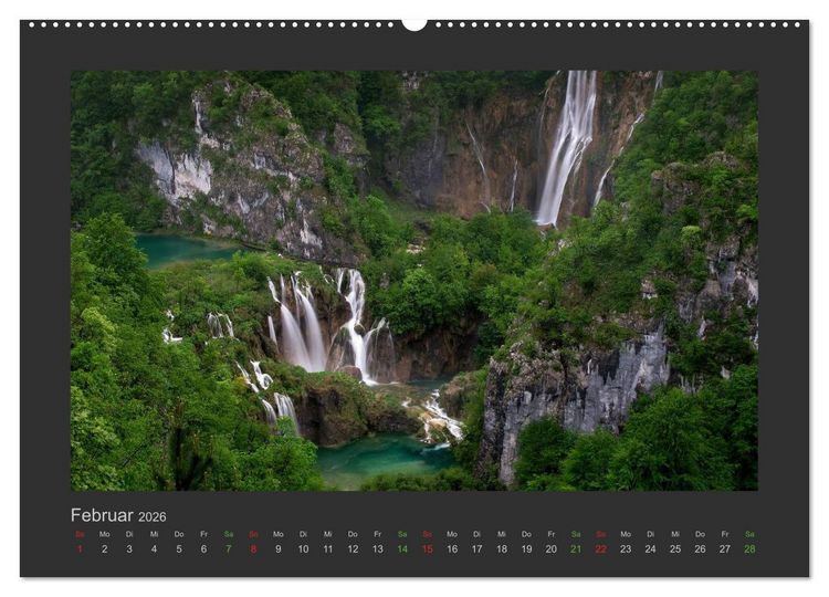 Produktbild: FALLENDE WASSER (Wandkalender 2026 DIN A2 quer), CALVENDO Monatskalender