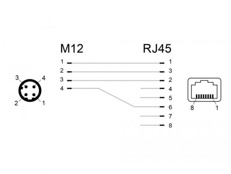Produktbild: Delock M12 / RJ45 Netzwerk Adapter [1x M12-Stecker - 1x RJ45-Buchse] Schwarz