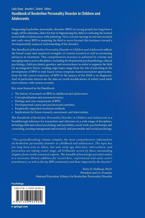Produktbild: Handbook of Borderline Personality Disorder in Children and Adolescents