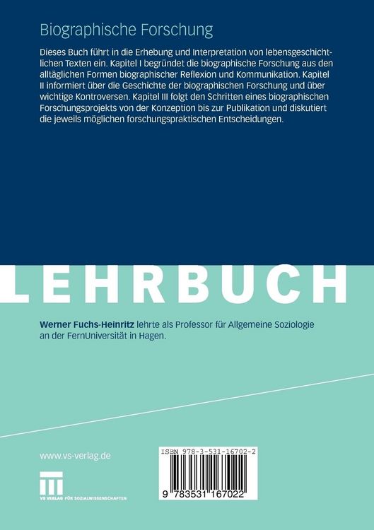 Produktbild: Biographische Forschung