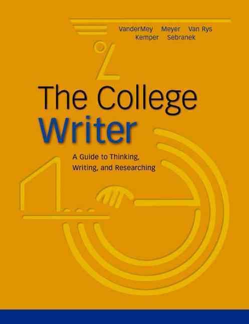 Produktbild: VanderMey, R: The College Writer