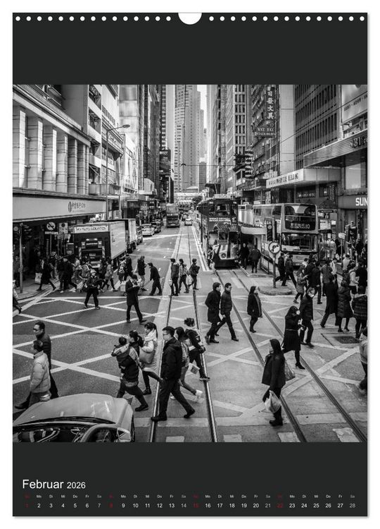 Produktbild: Hongkong schwarzwei&szlig; (Wandkalender 2026 DIN A3 hoch), CALVENDO Monatskalender