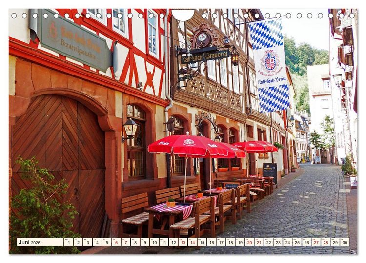 Produktbild: Liebenswertes Miltenberg am Main (Wandkalender 2026 DIN A4 quer), CALVENDO Monatskalender