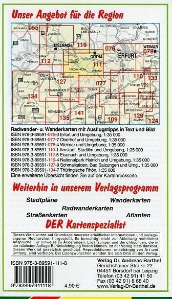 Produktbild: Wander-, Ski- und Radwanderkarte Gotha, Inselsberg und Umgebung 1:35 000